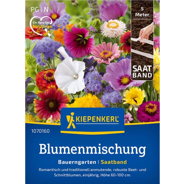 Saatband Blumenmischung Bauerngarten