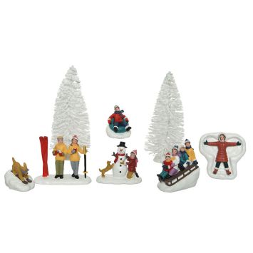 Miniatur-Figuren-Set "Winterspaß" (6er Set)