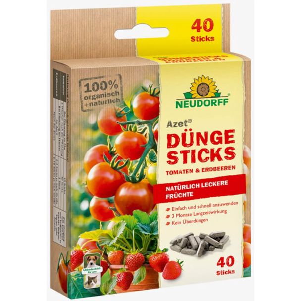 Azet® DüngeSticks für Tomaten & Erdbeeren, 40 Sticks